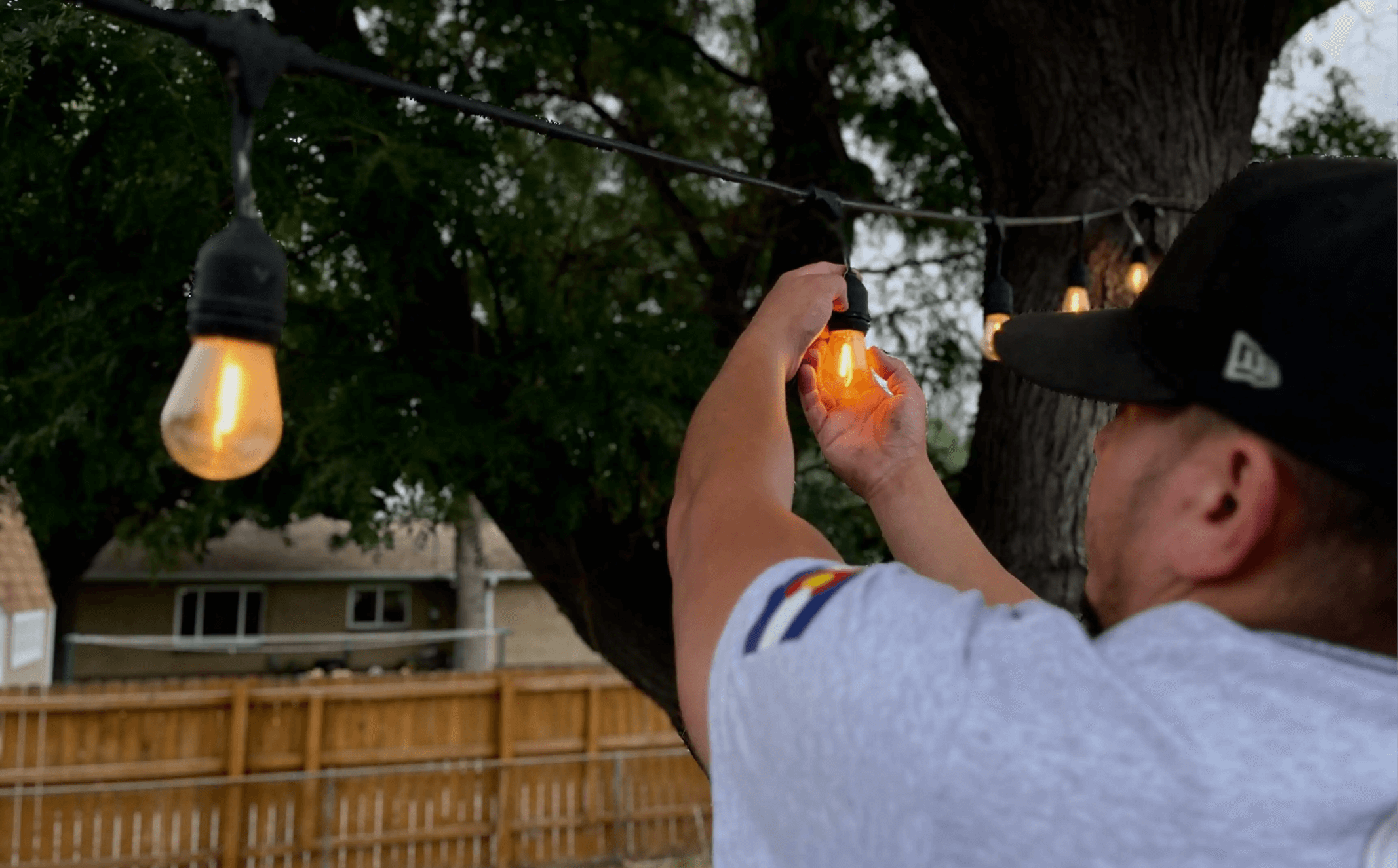 Mountain View Electric team member installing electrical equipment